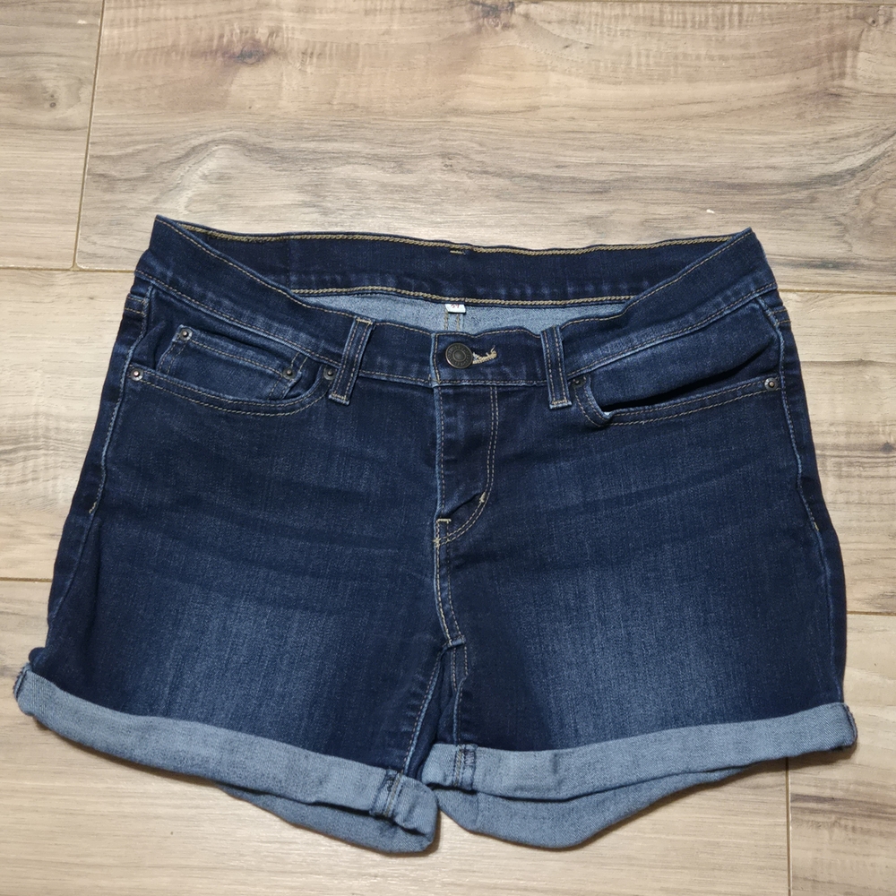Levi's Dark Blue Jean Shorts for Women